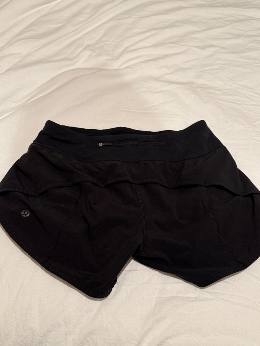 lululemon athletica Black Run/Workout Skort with Zip Pocket